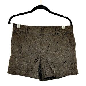 LOFT Riviera Black Eyelet Embroidered Shorts Preppy Chic Size 4